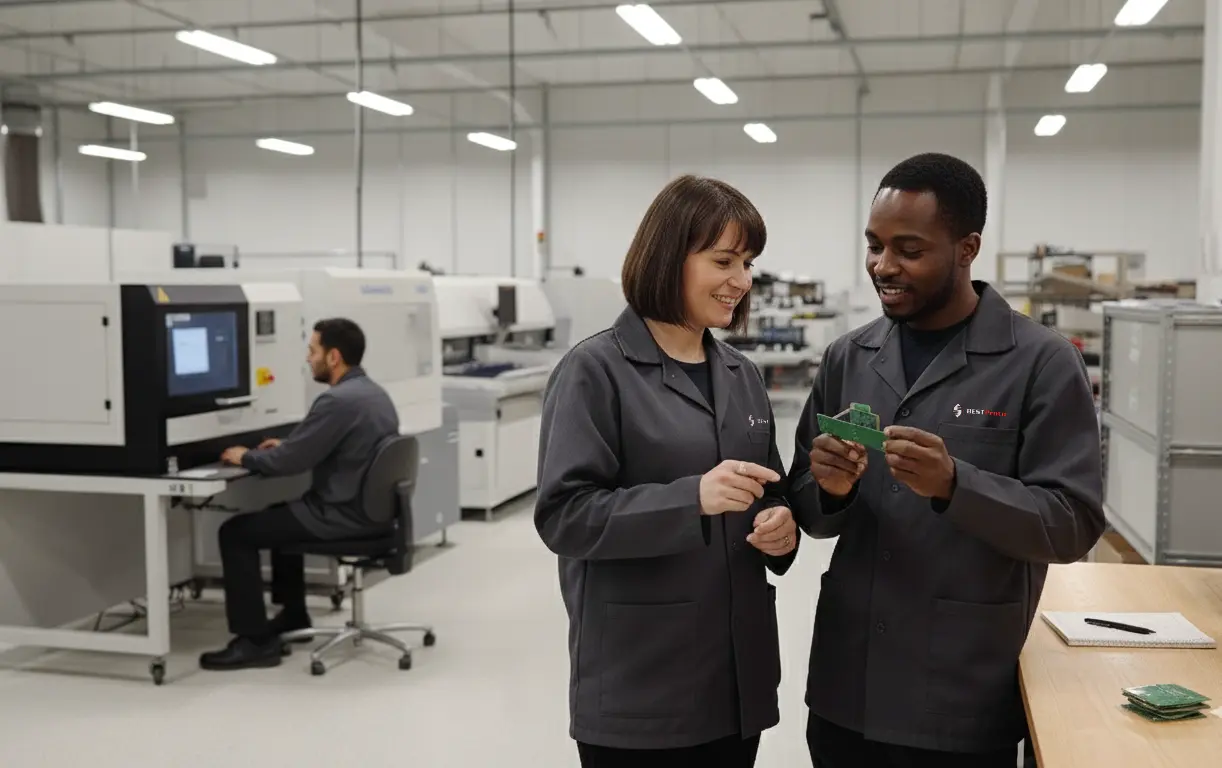 BESTProto Engineers Reviewing small PCBs